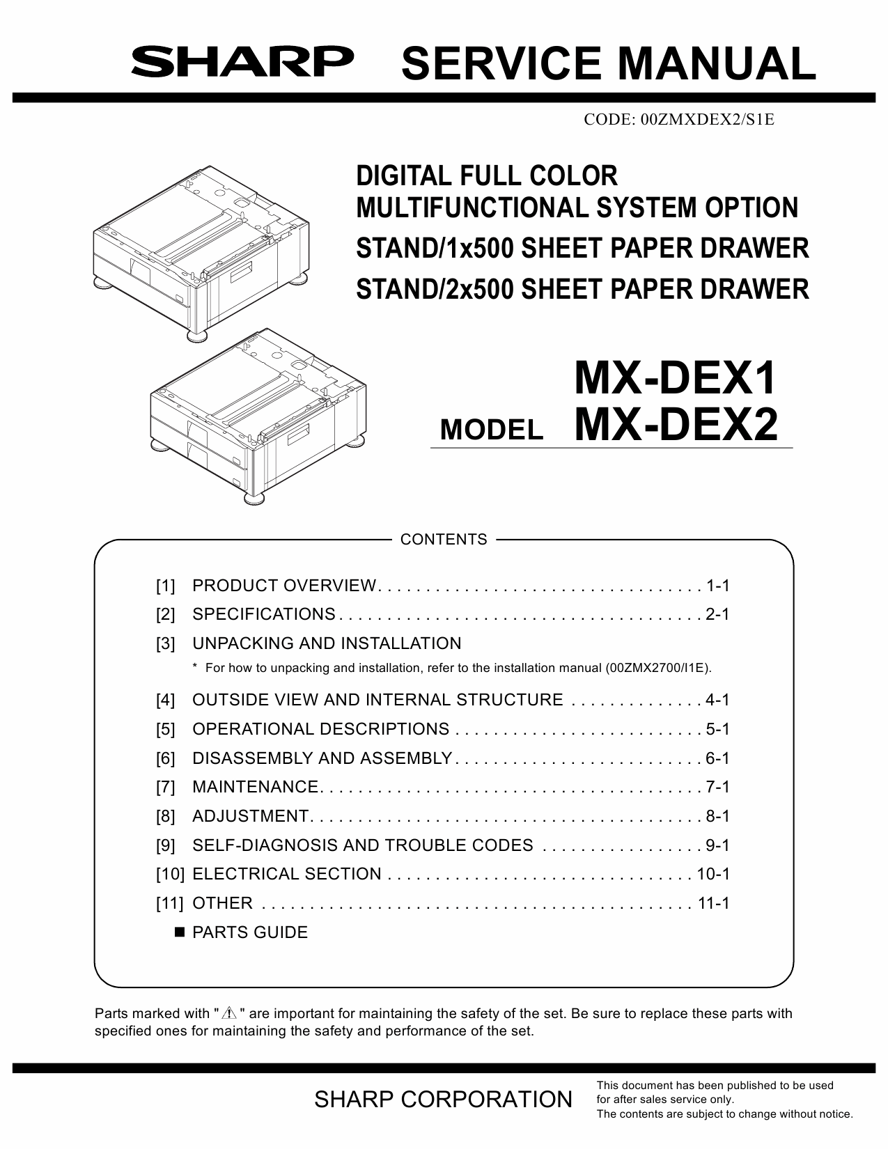 SHARP MX DEX1 DEX2 Service Manual-1